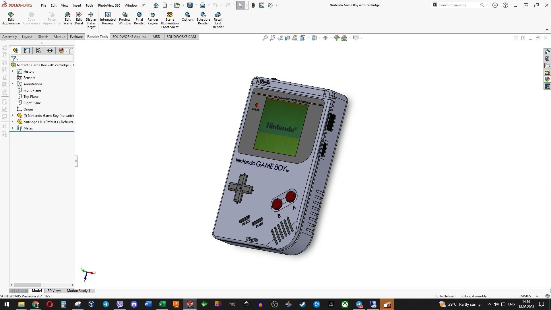 Nintendo Game Boy 3D print model_5