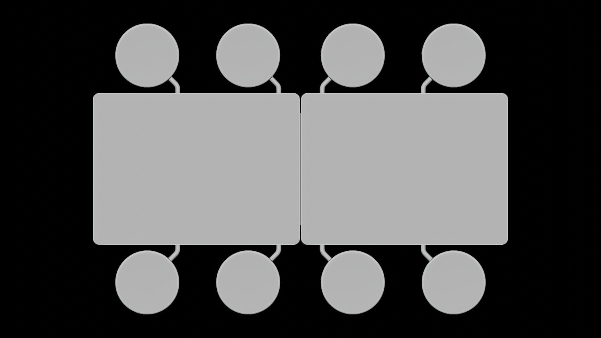 Mobile Cafeteria Table 3D model_5