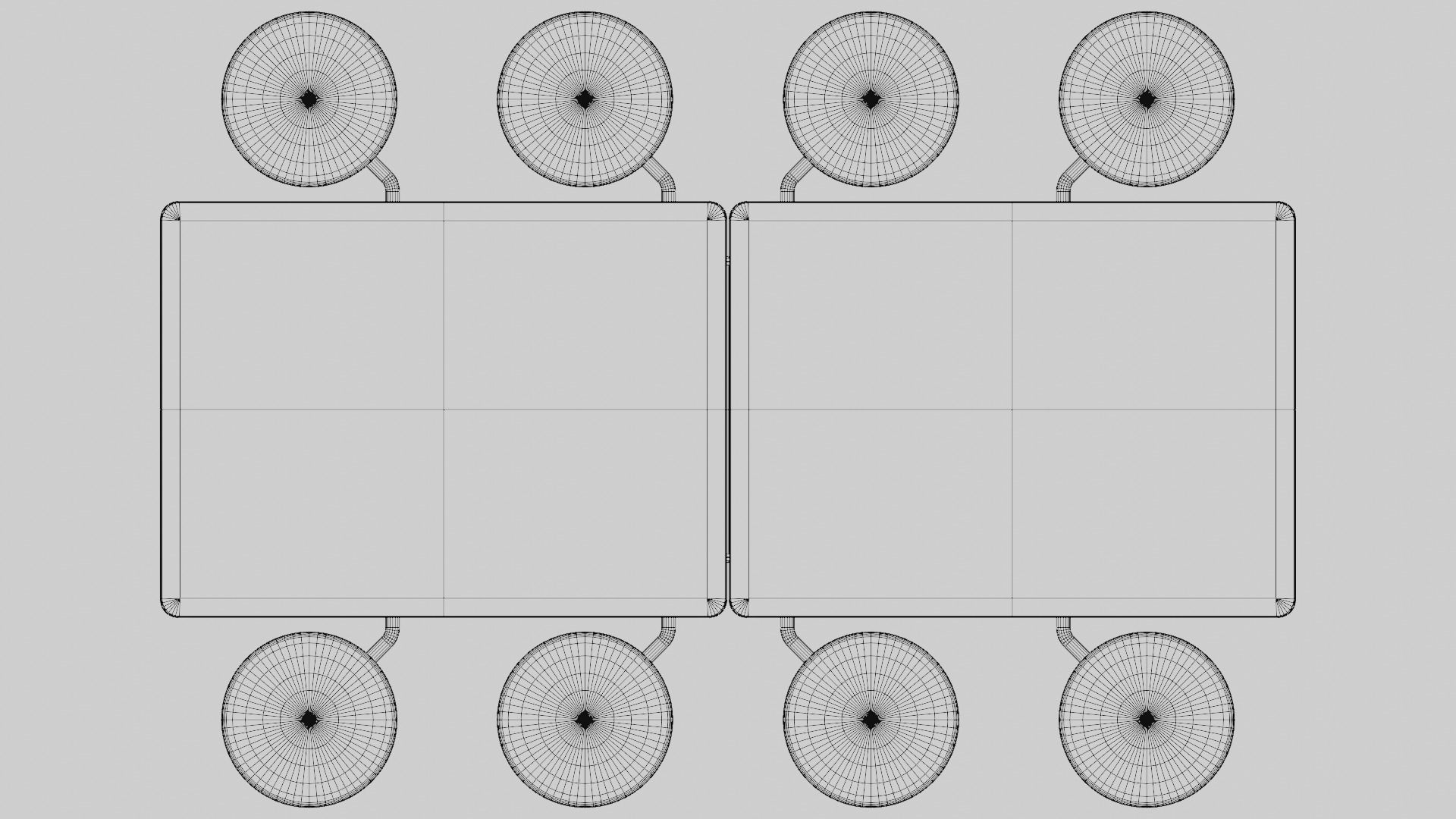 Mobile Cafeteria Table 3D model_9