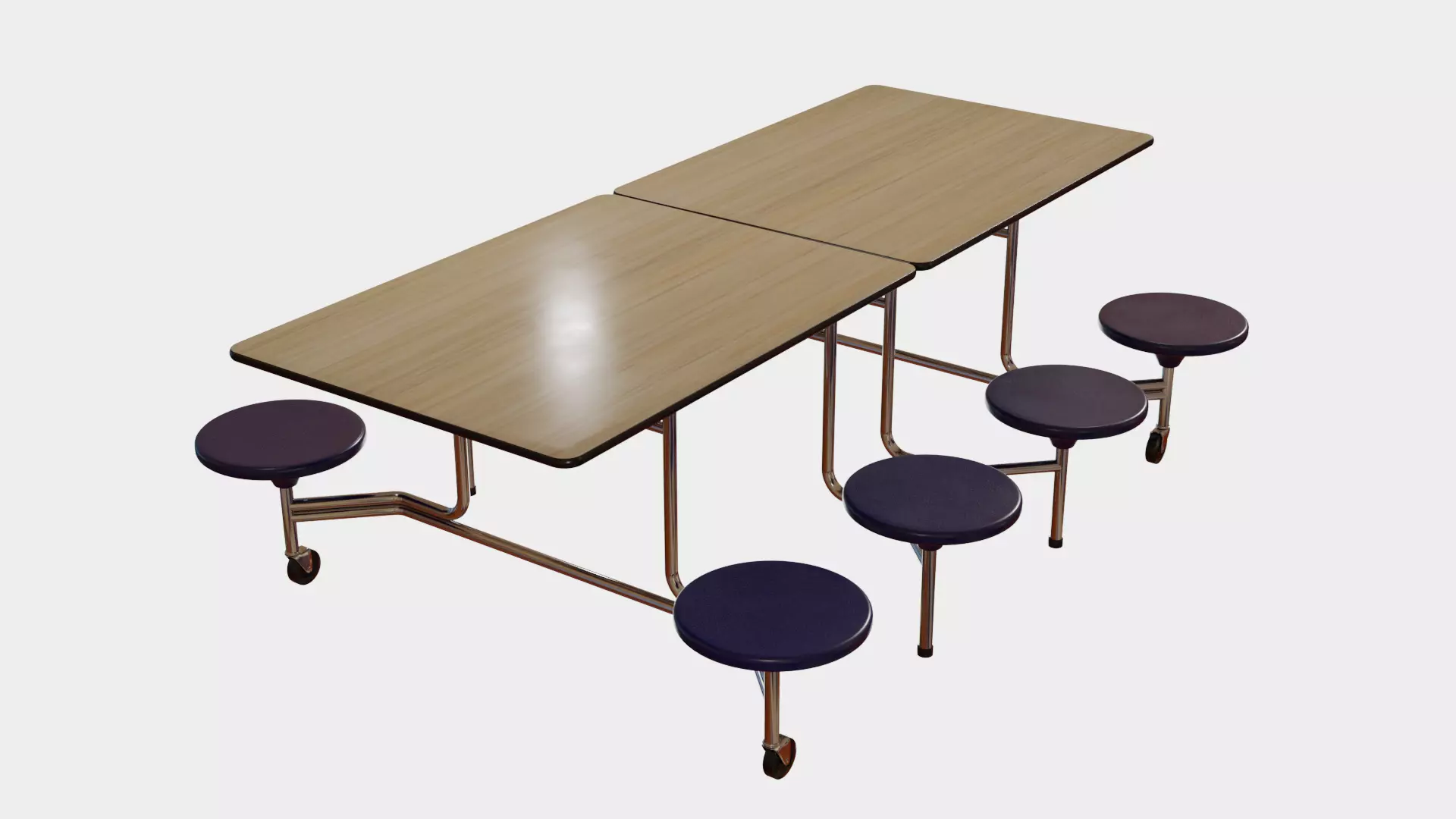 Mobile Cafeteria Table 3D model_0