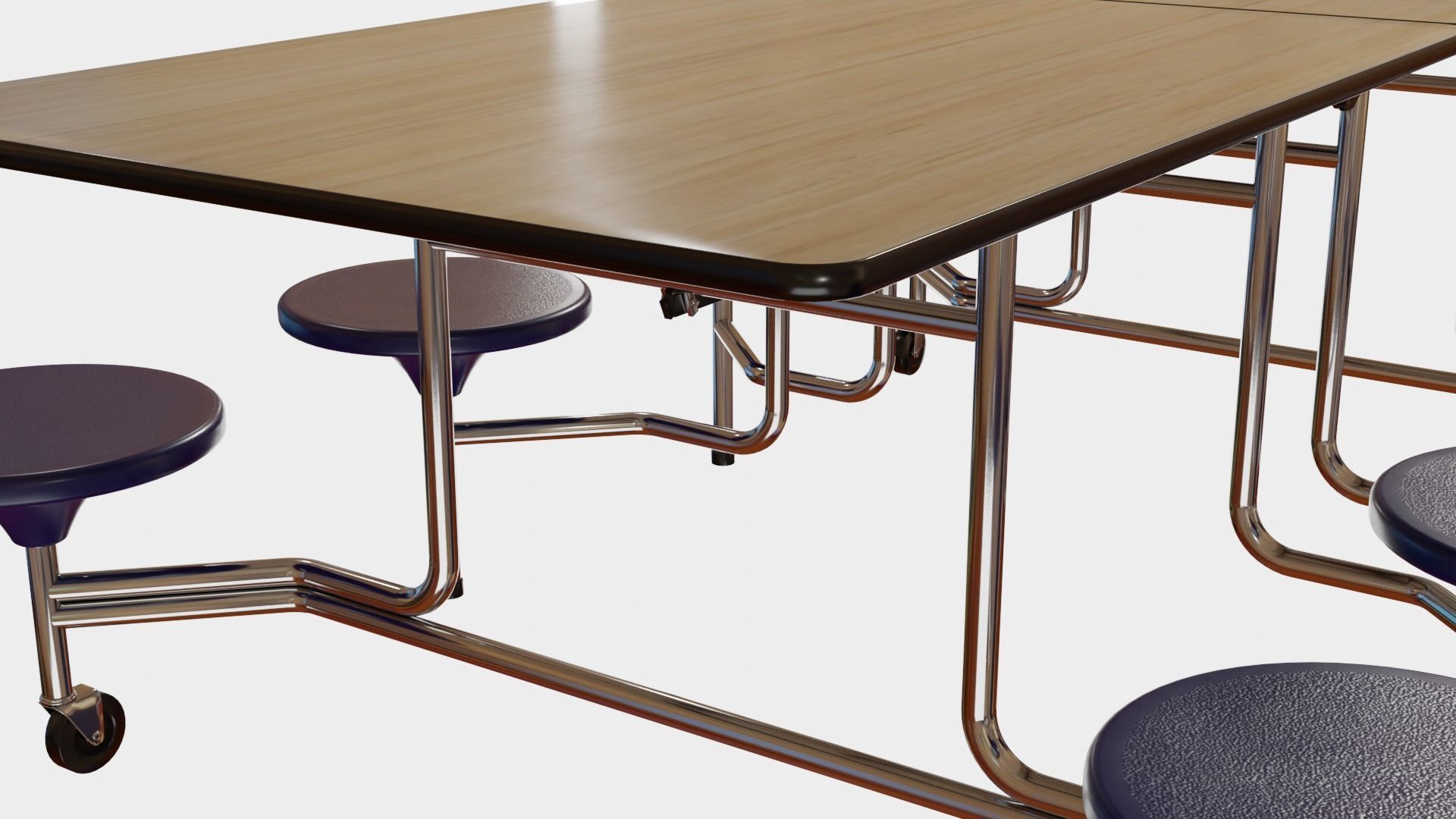 Mobile Cafeteria Table 3D model_1