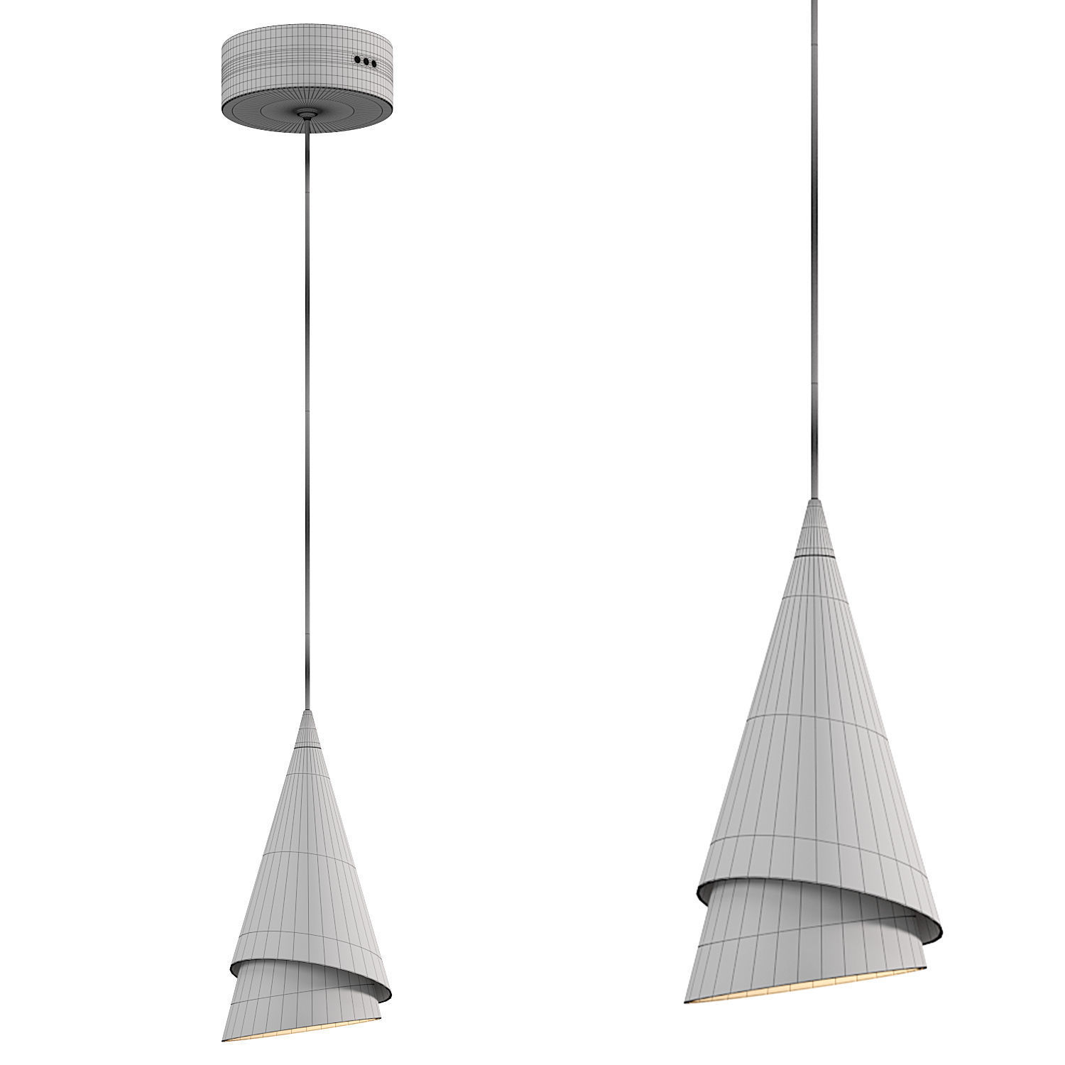 Mermaid Mini Pendant by lightology 3D model_2