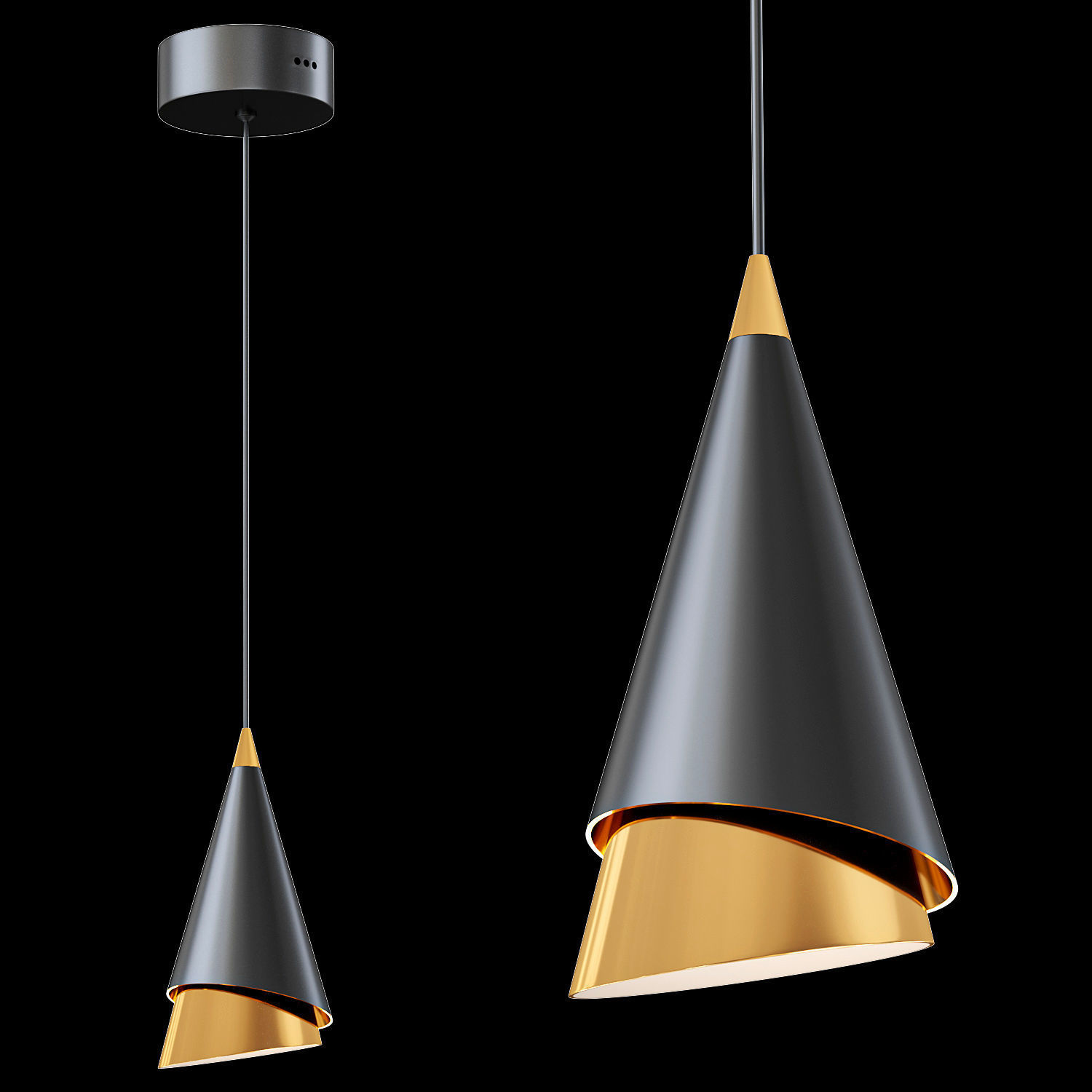 Mermaid Mini Pendant by lightology 3D model_1