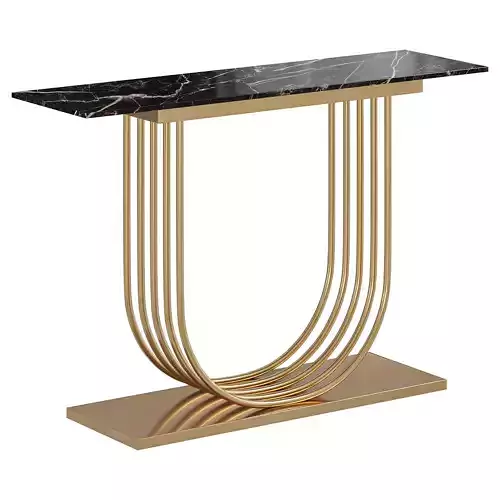 Table Gold Metal Pedestal Hallway Table