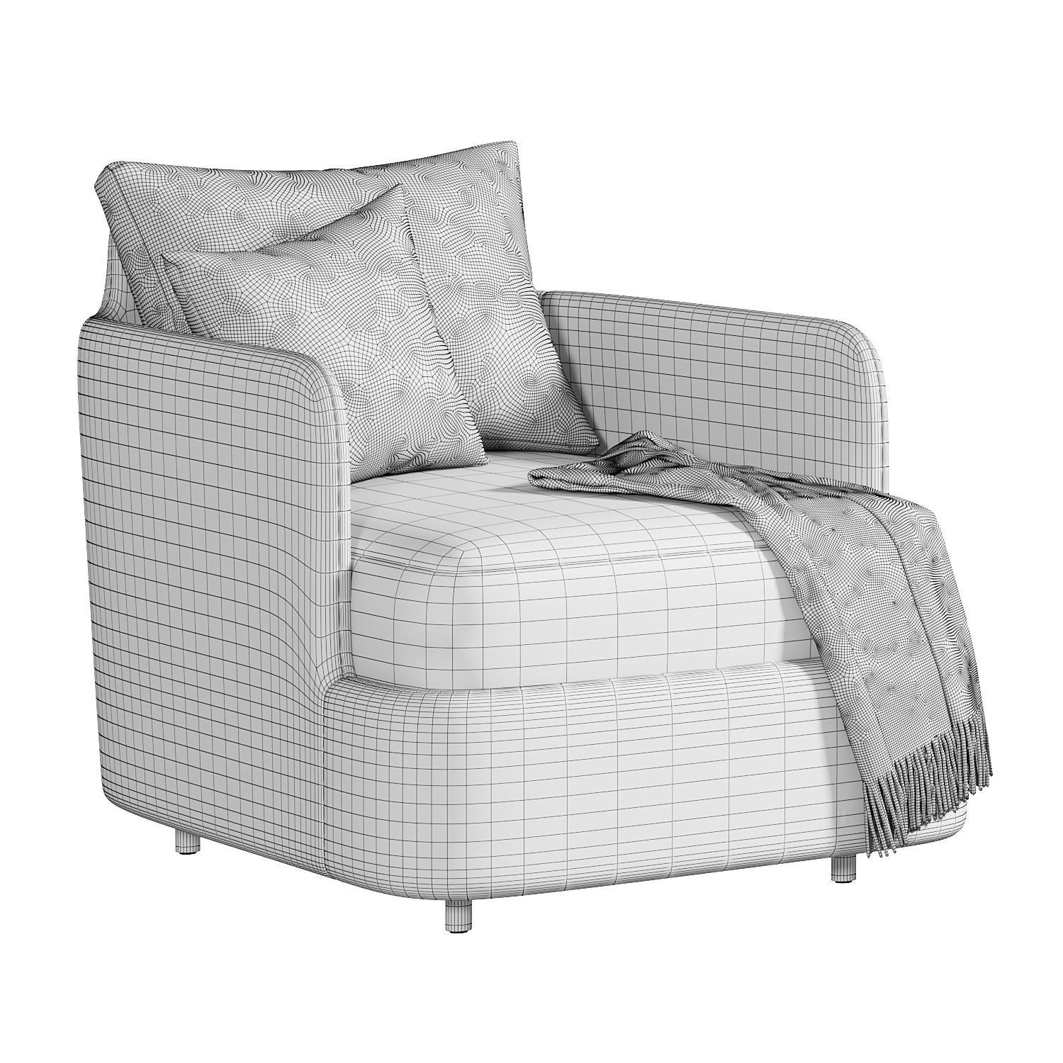 Armchair C76 by  3D model_2