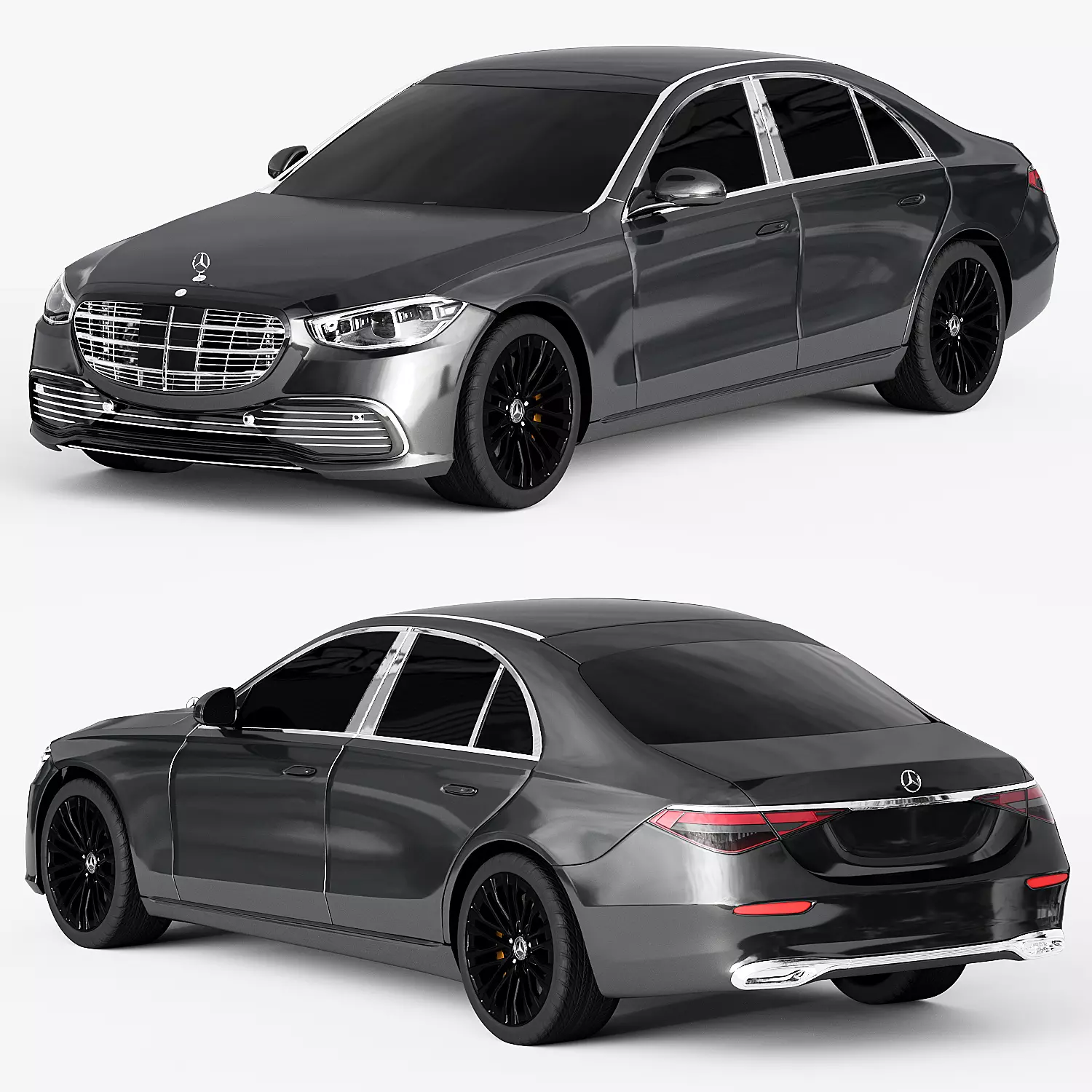 Mercedes-benz S class Maybach 2021 3D model_0