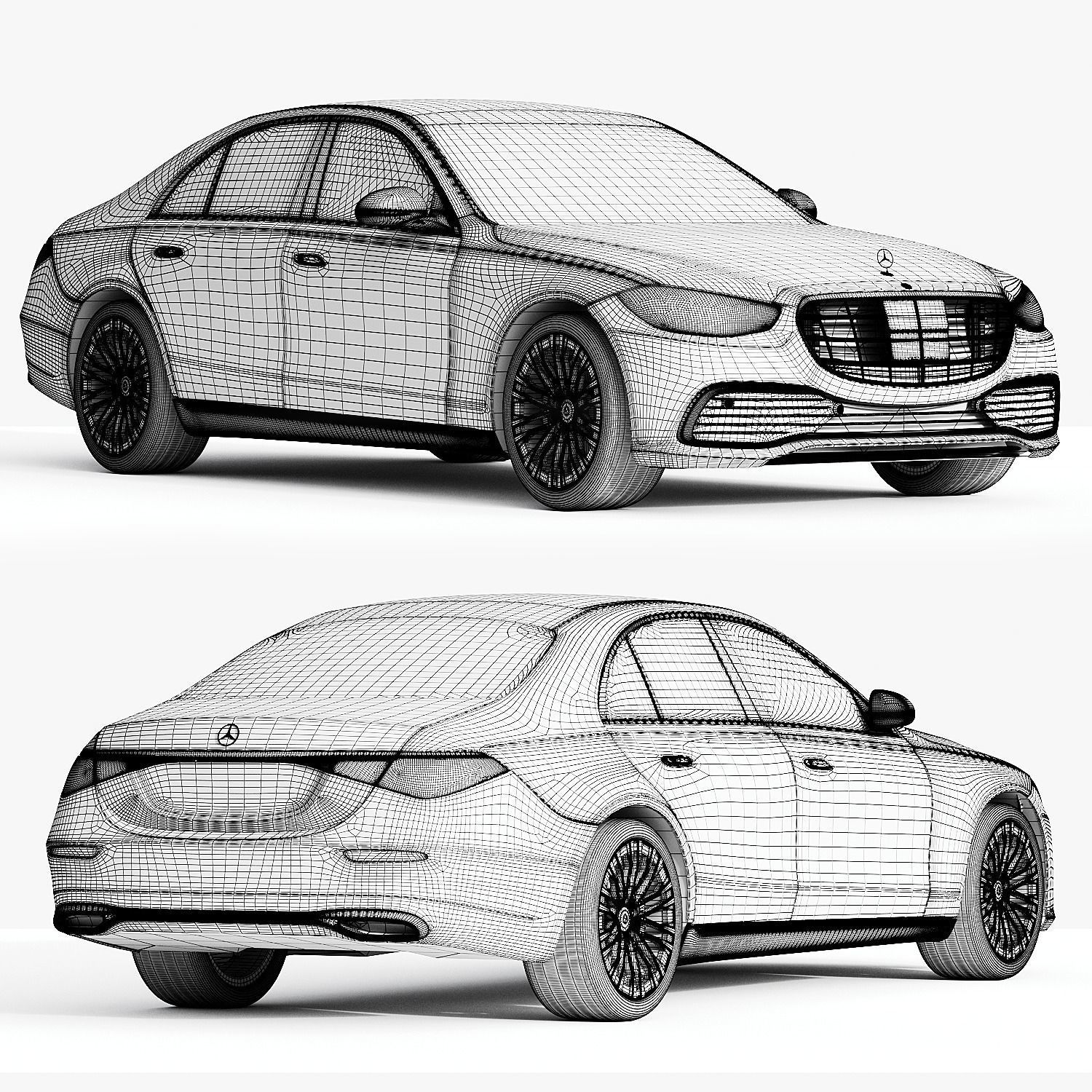 Mercedes-benz S class Maybach 2021 3D model_2