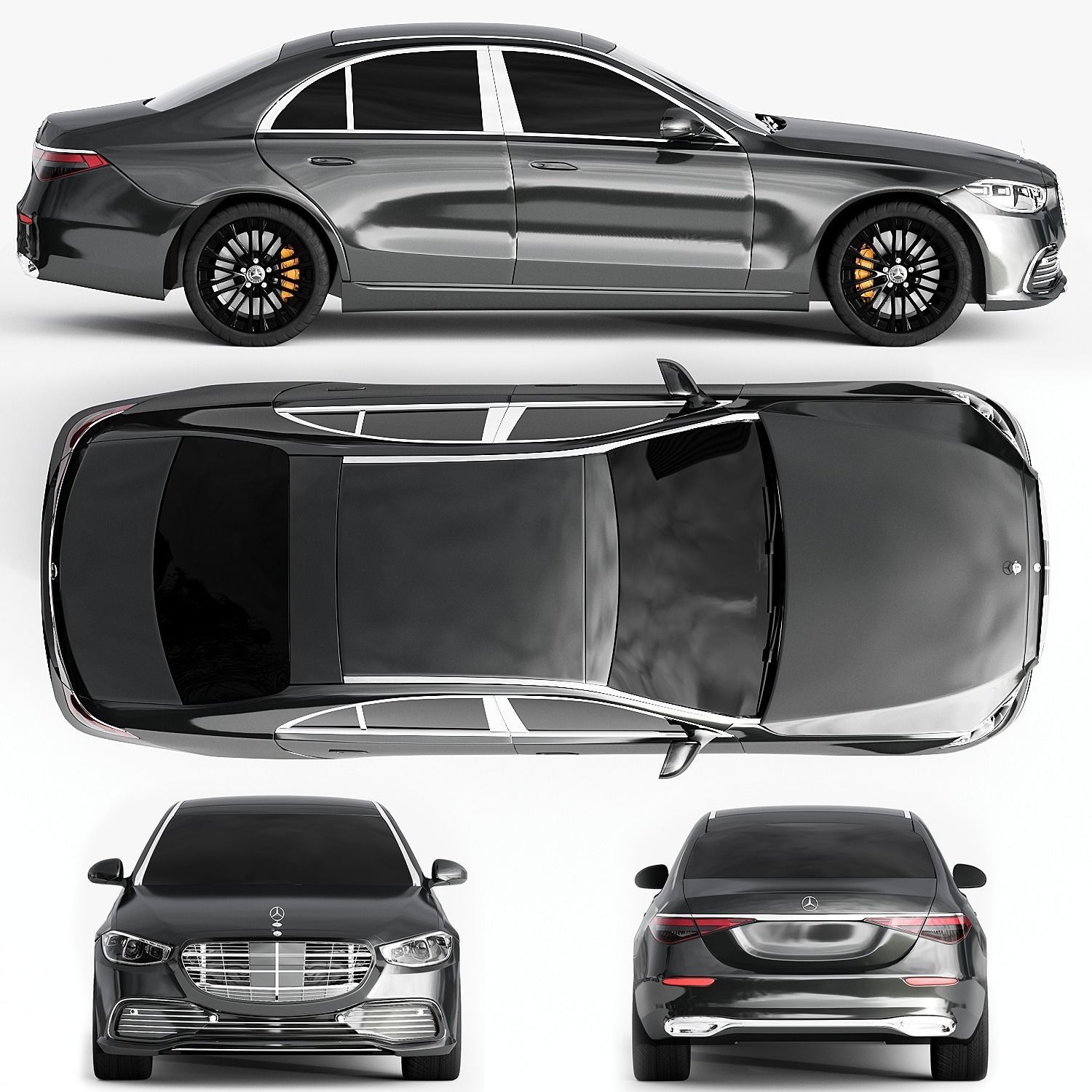 Mercedes-benz S class Maybach 2021 3D model_1