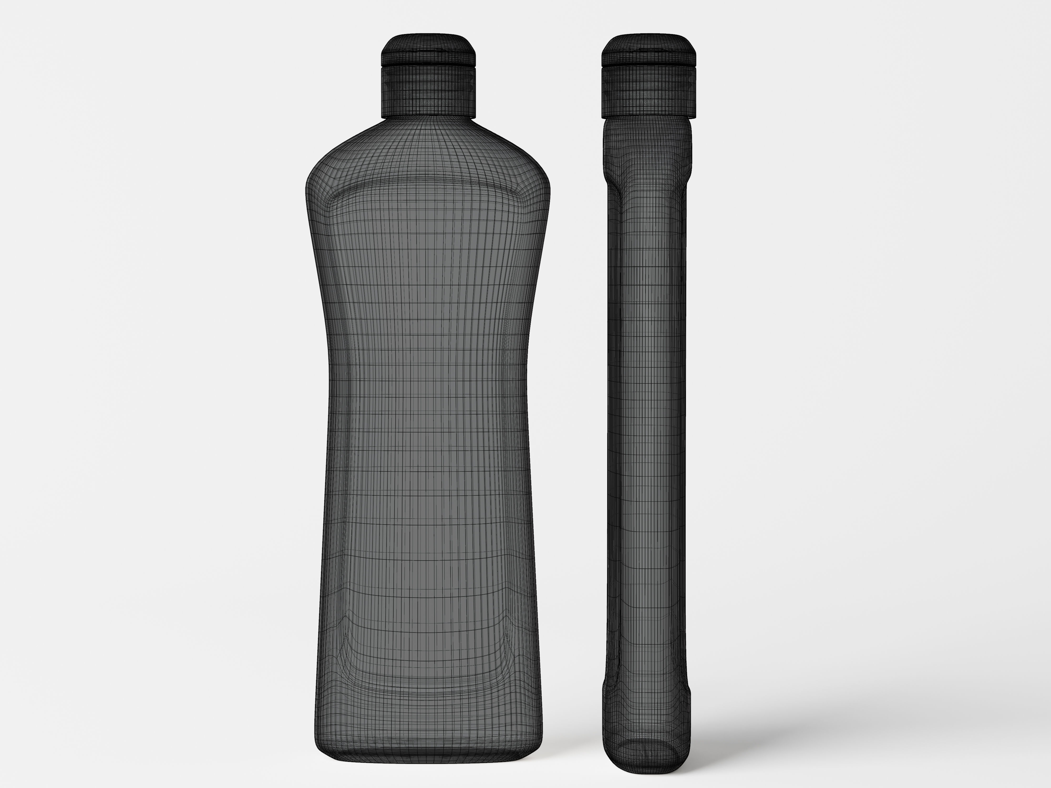 Cosmetic Plastic Bottle Packaging Low-poly 3D model_8