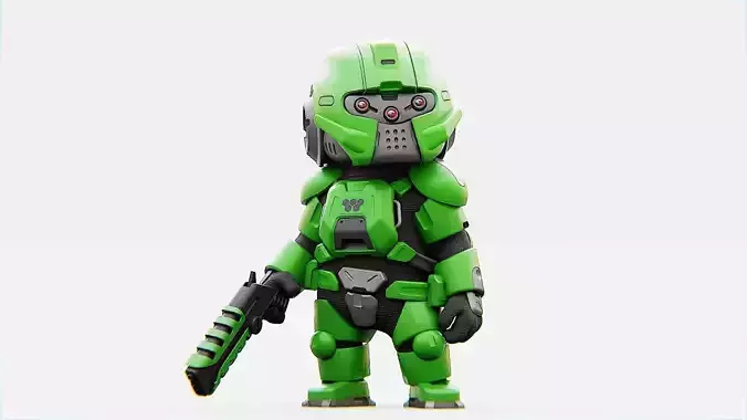 TOON TROOPER B-250   RIGGED