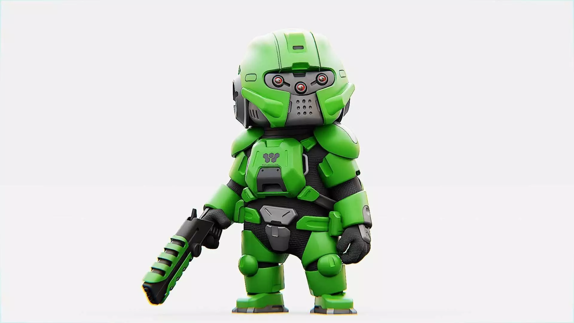 TOON TROOPER B-250 RIGGED 3D model