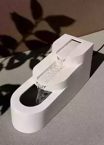 desk fountain for 3D print or 3D scene STL