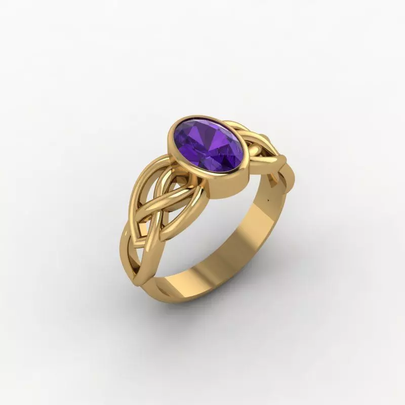 Gothic knit ring 3D print model