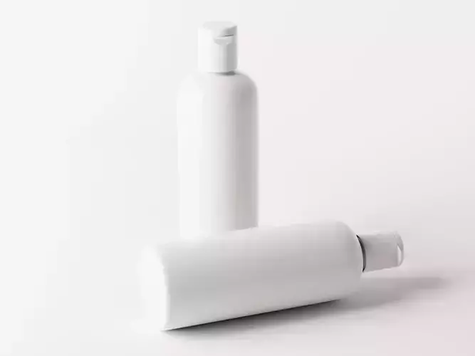 Cosmetic Flip Top Cap Bottle Packaging Low-poly 3D model