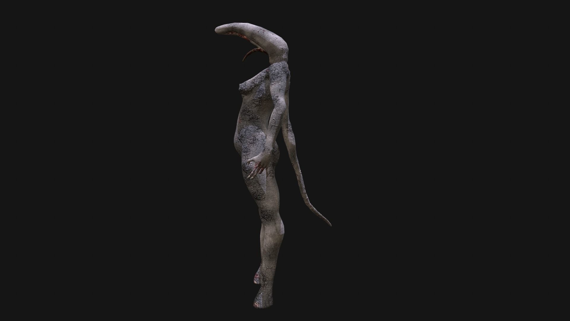 Mutant Thing Creature Low-poly 3D model_9