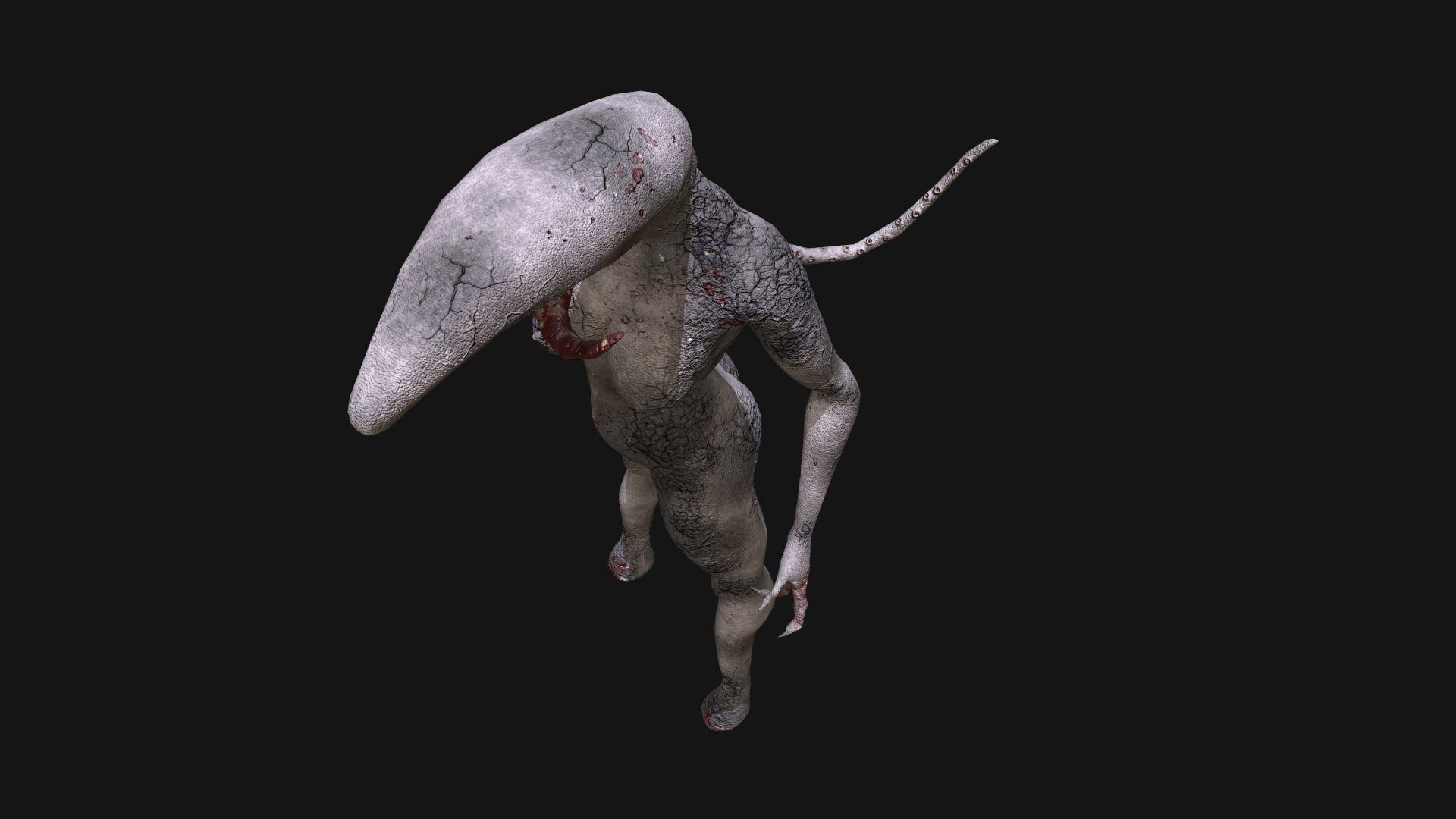 Mutant Thing Creature Low-poly 3D model_15