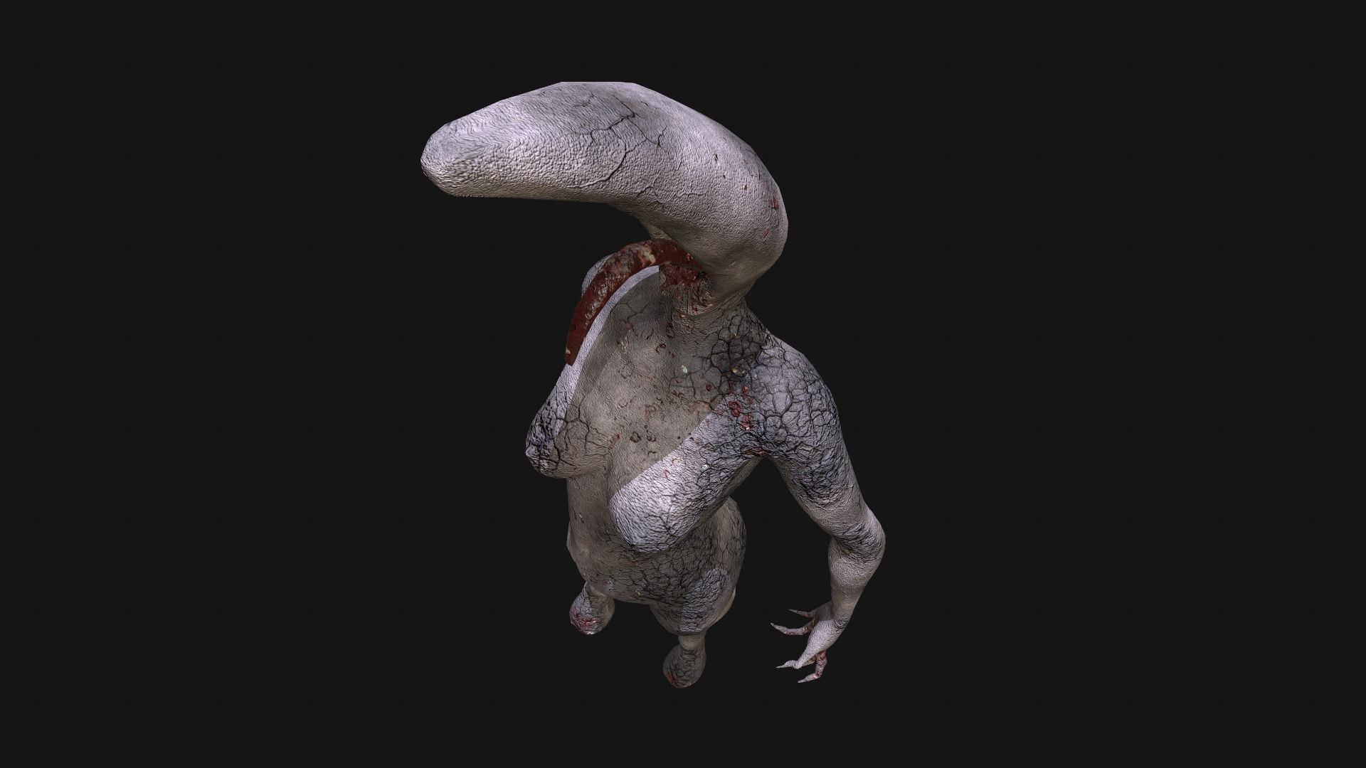 Mutant Thing Creature Low-poly 3D model_6