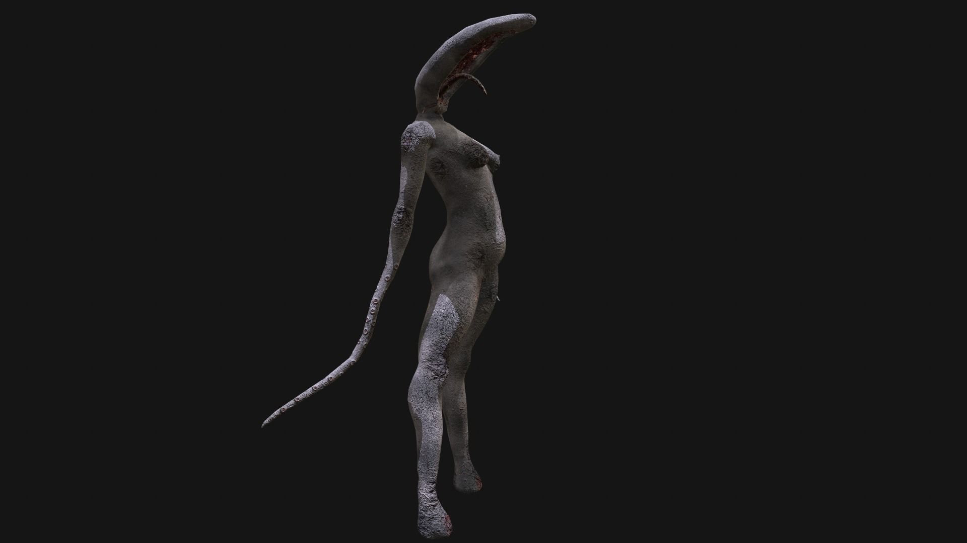 Mutant Thing Creature Low-poly 3D model_13