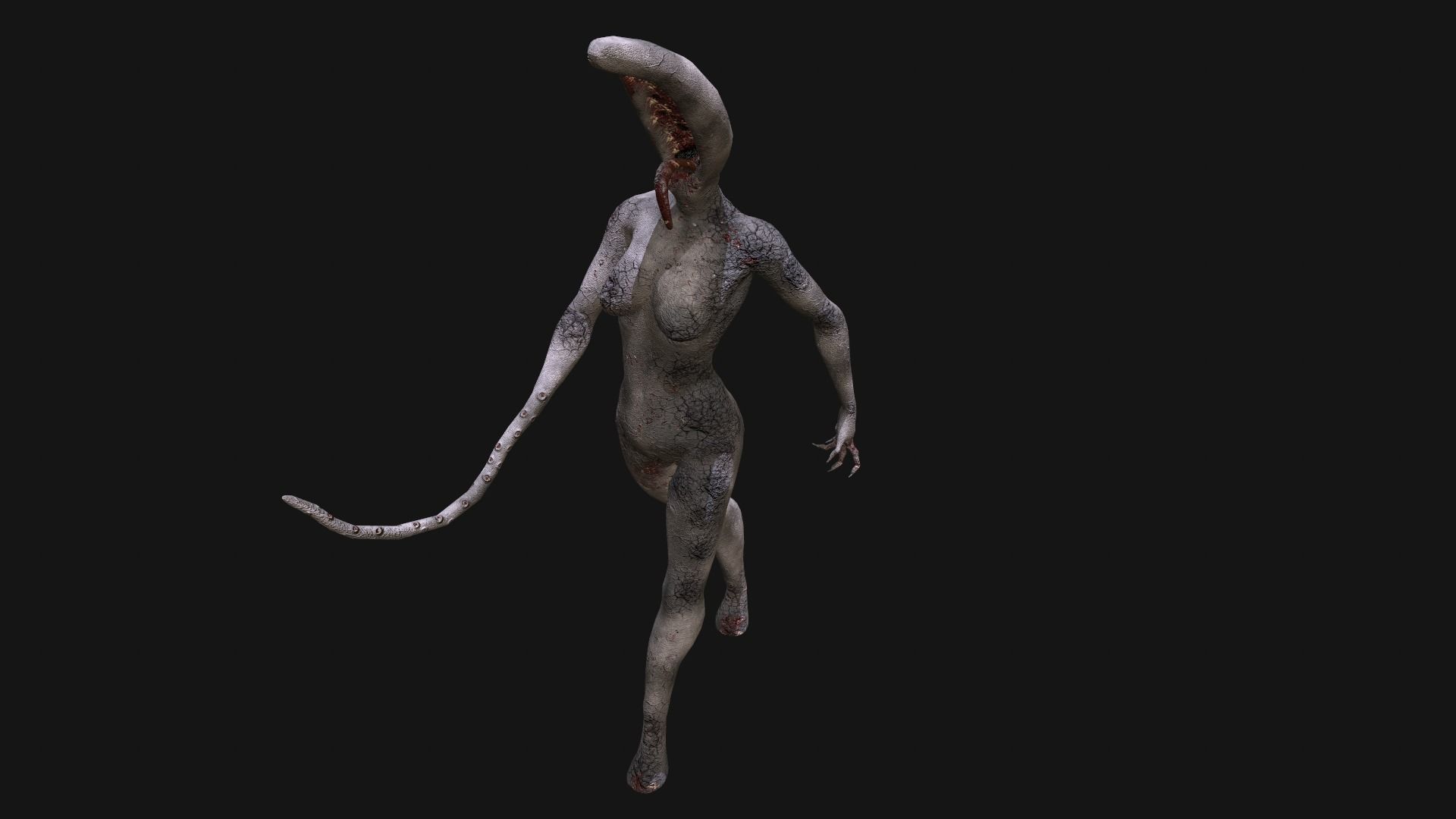 Mutant Thing Creature Low-poly 3D model_12