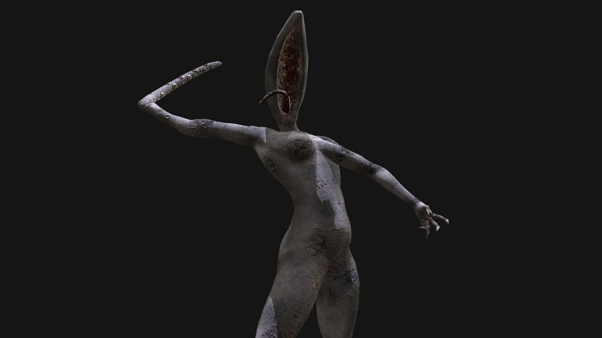 Mutant Thing Creature Low-poly 3D model_5