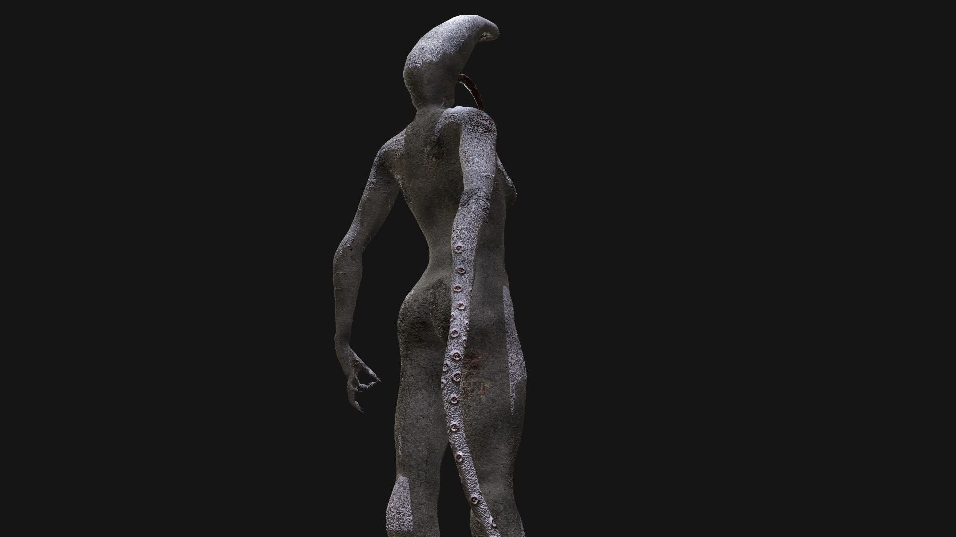 Mutant Thing Creature Low-poly 3D model_4