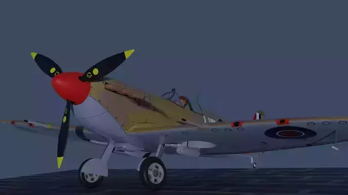 Supermarine Spitfire MK Vb Africa 3D model