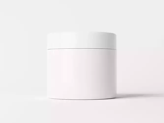 Cosmetic Jar Packaging Low-poly 3D model