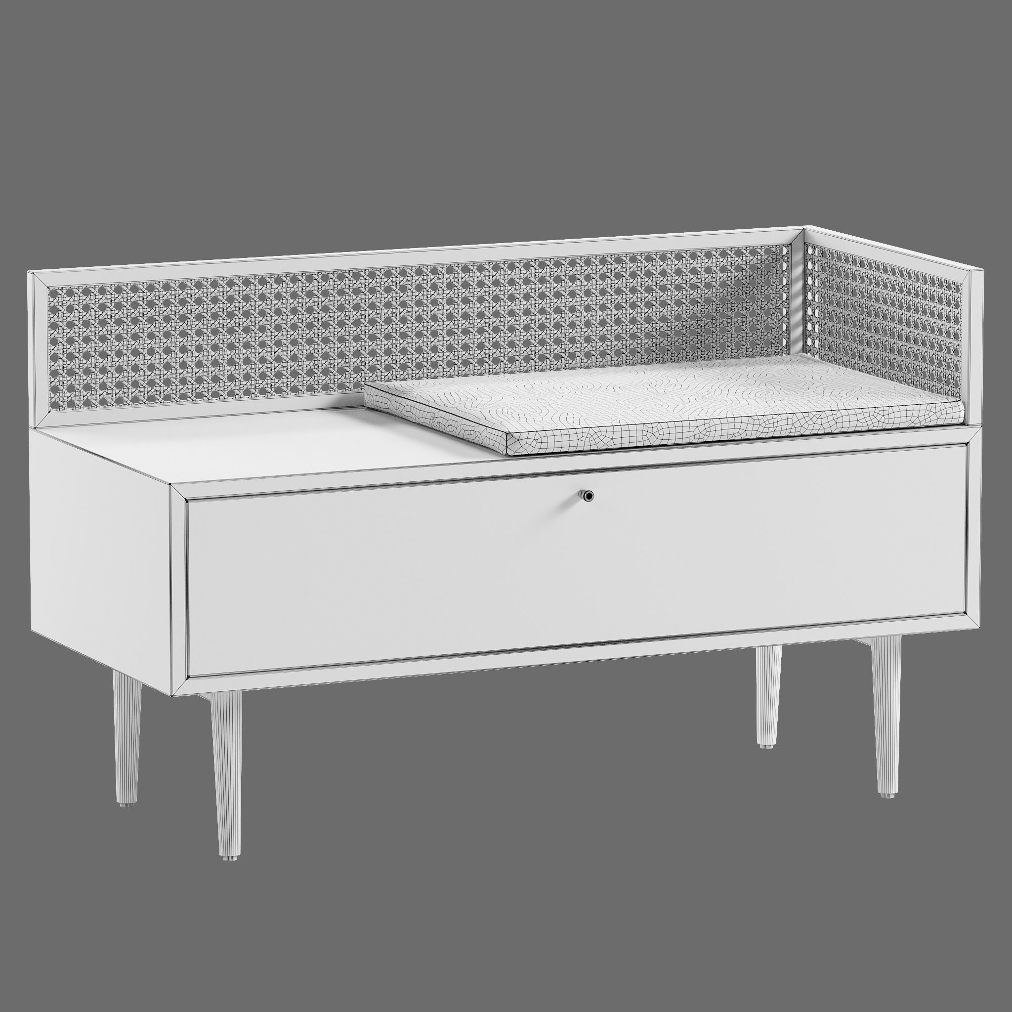 Interieurs hallway benches 3D model_8