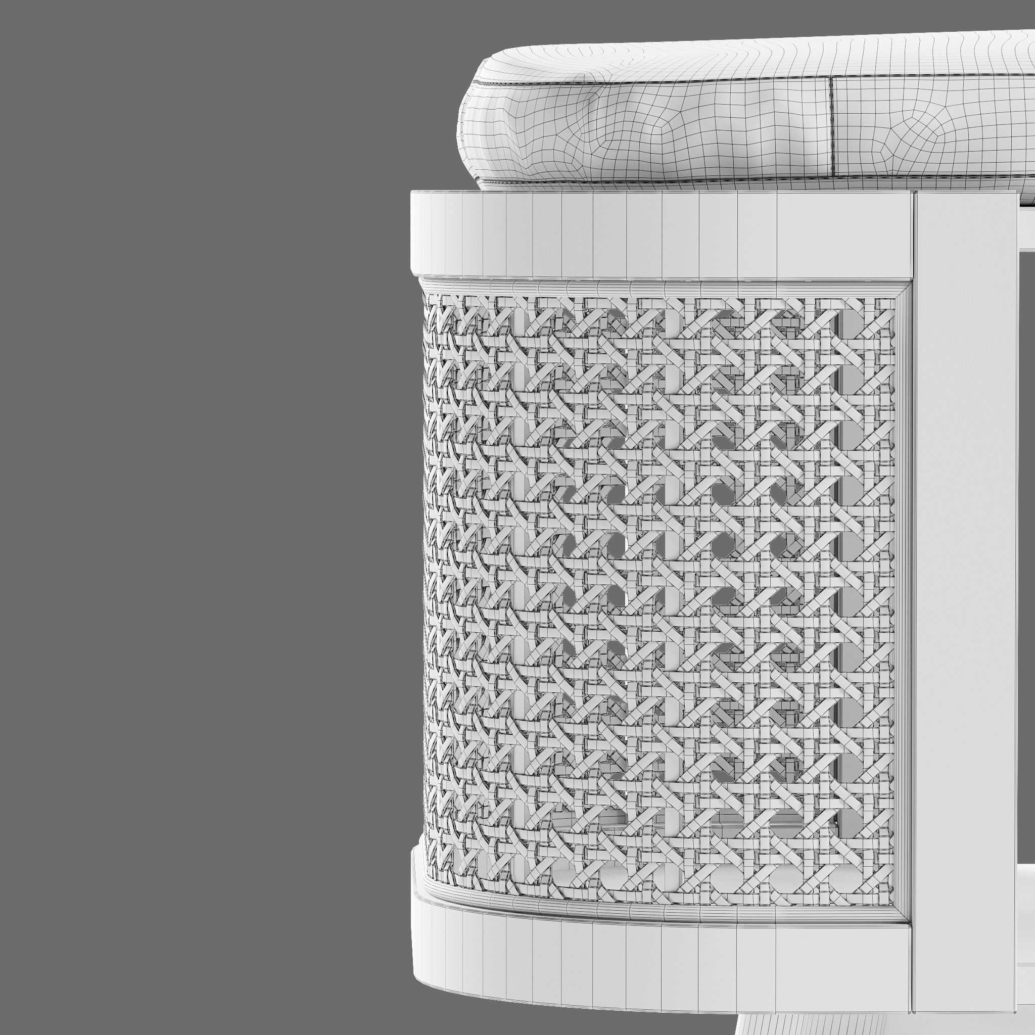 Interieurs hallway benches 3D model_10