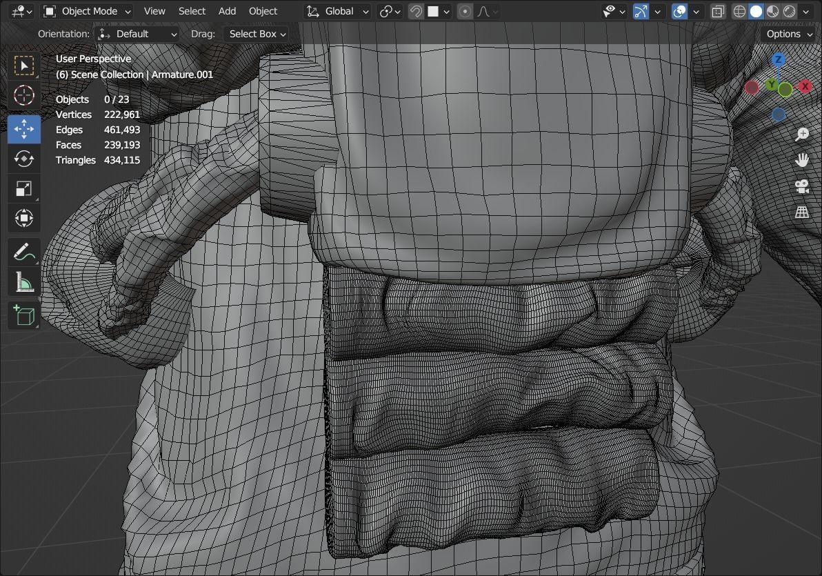 Space suit - Astro Biohazard unit 1 Low-poly 3D model_21