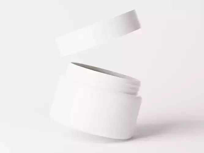 Cosmetic Jar Packaging Low-poly 3D model