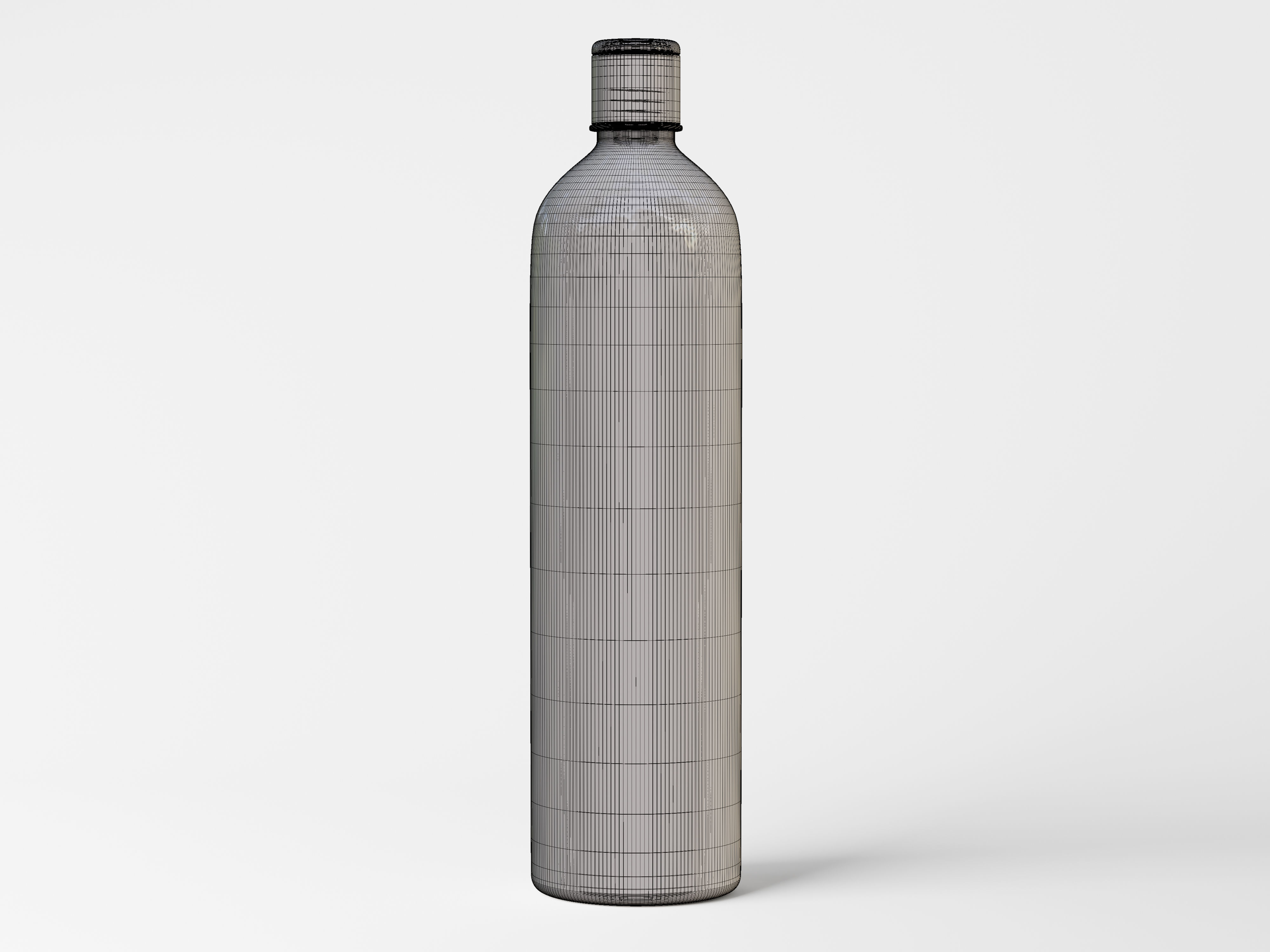 Cosmetic Bottle Slim and Tall Low-poly 3D model_7