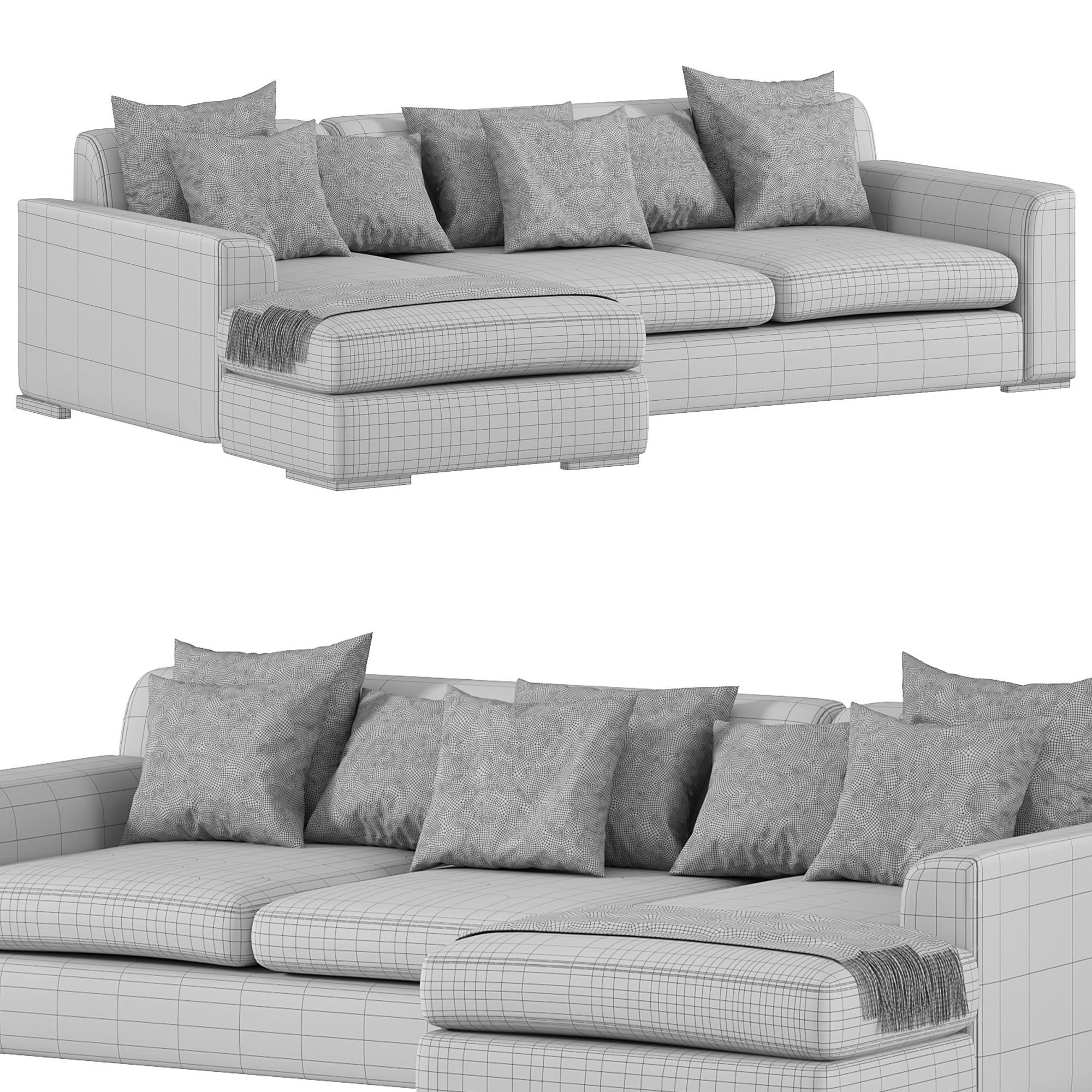 Martin Corner Sofa By Luxdeco Collection 3D model_2