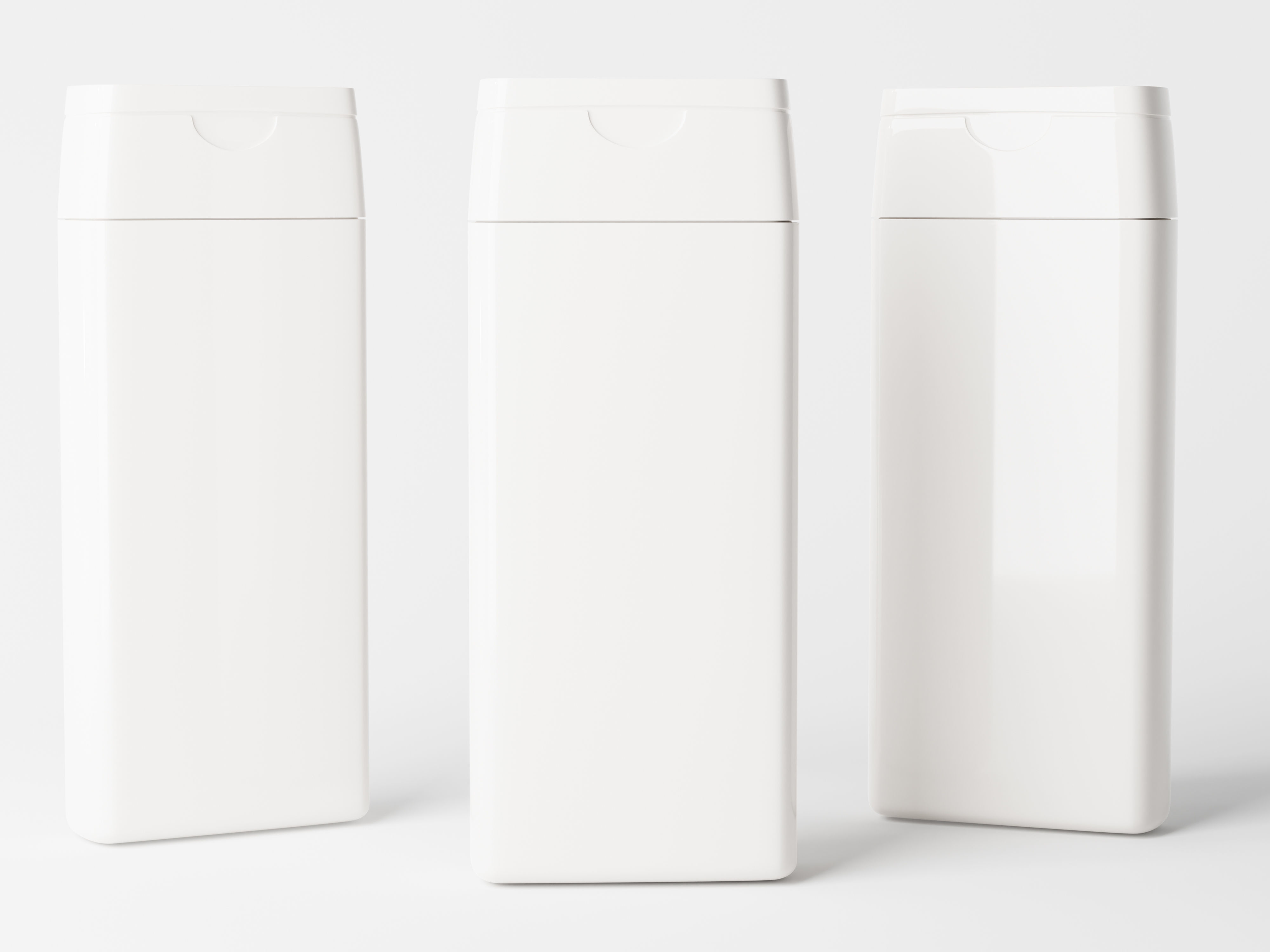 Square Shampoo Bottle Packaging Low-poly 3D model_3