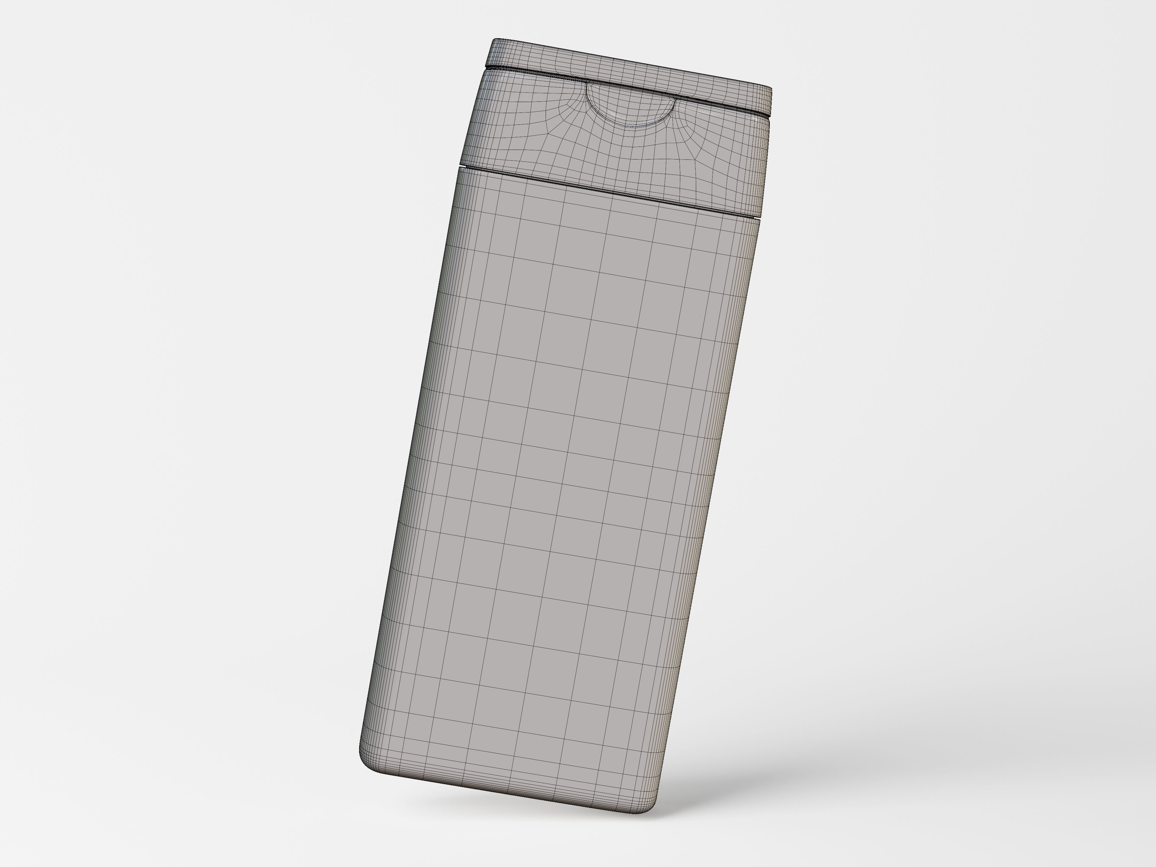 Square Shampoo Bottle Packaging Low-poly 3D model_9