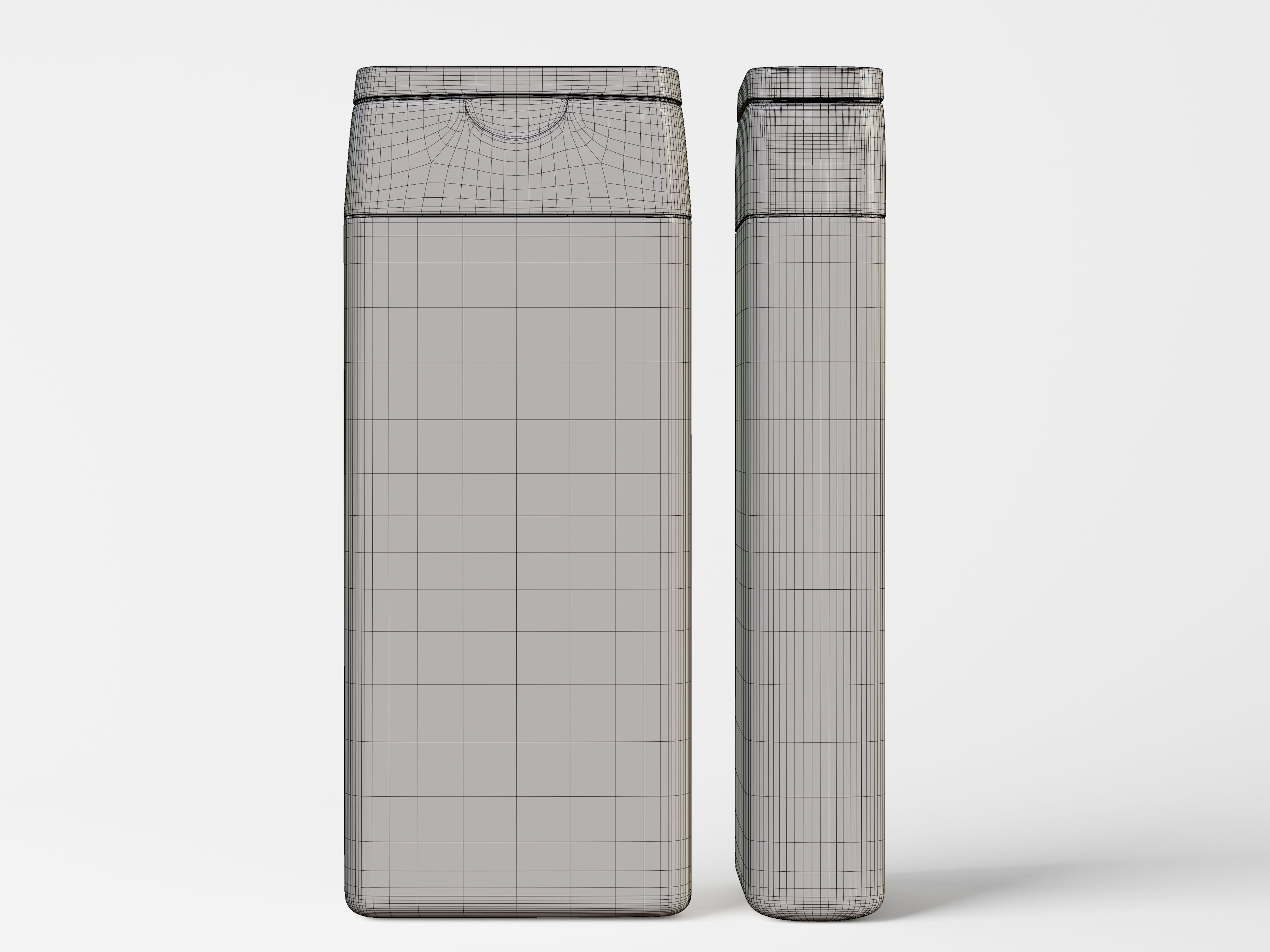 Square Shampoo Bottle Packaging Low-poly 3D model_8