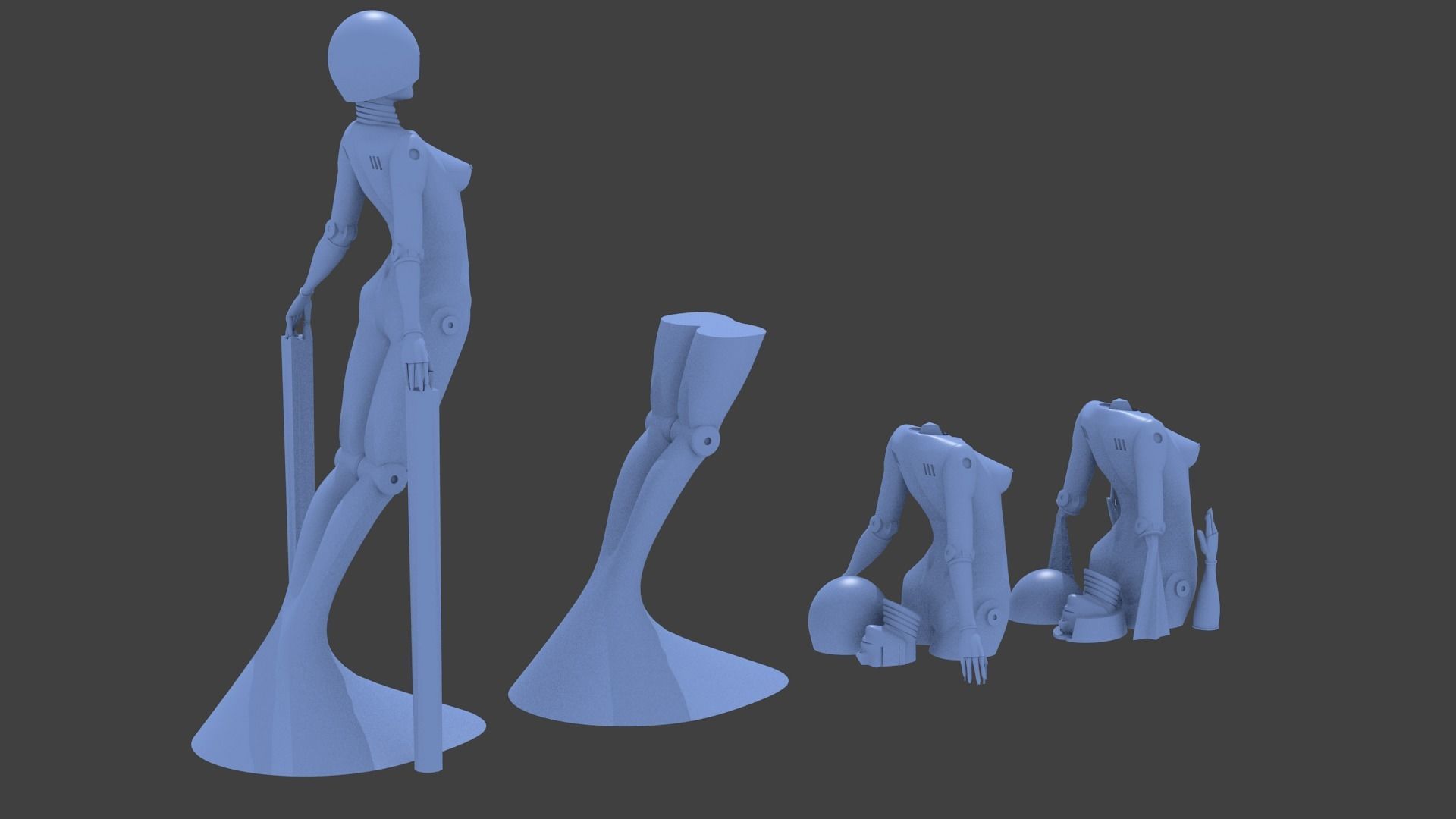 sexy robot 3D print model_11