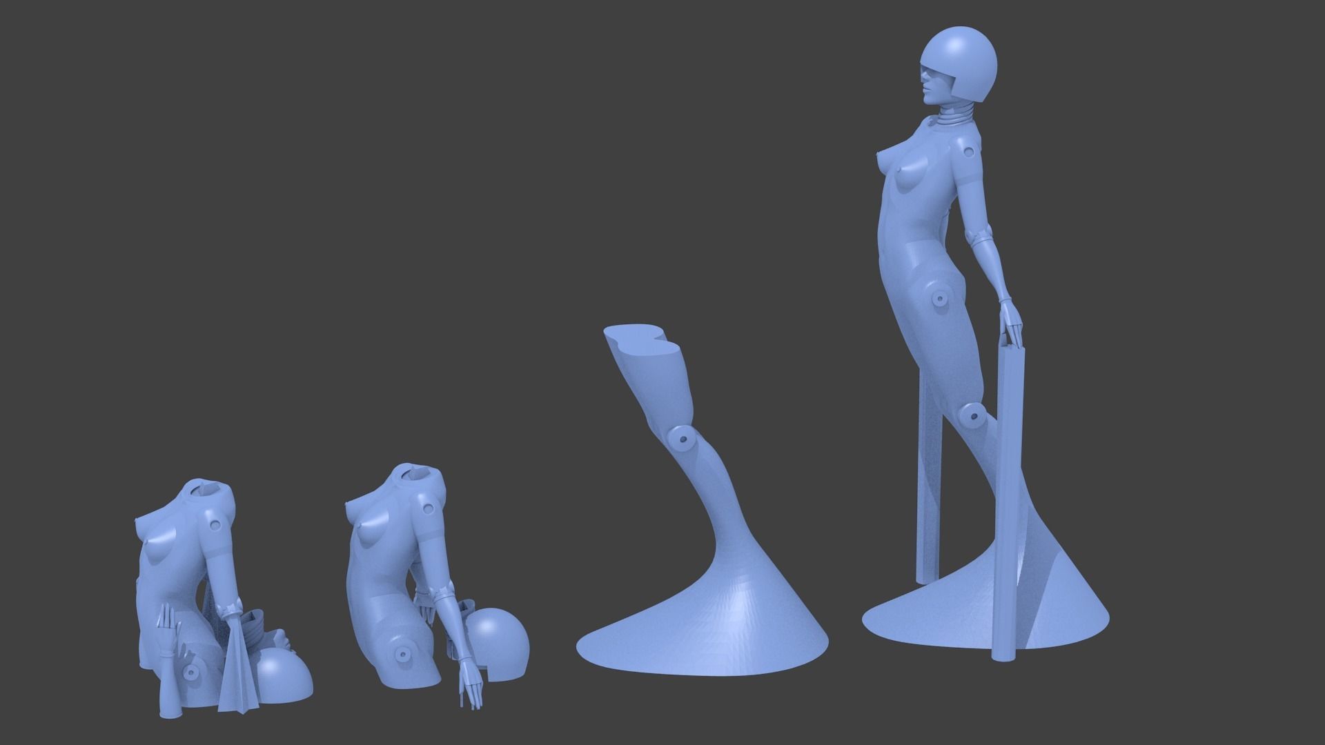 sexy robot 3D print model_10