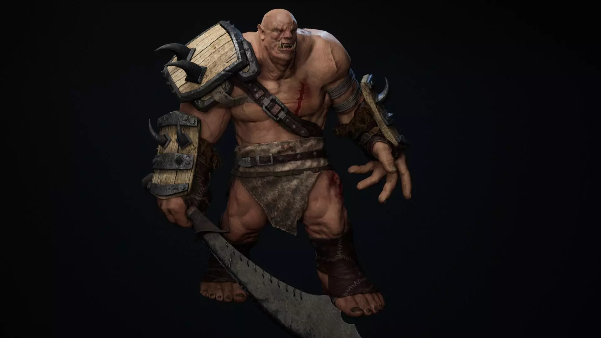 Ogre Wildman Low-poly 3D model