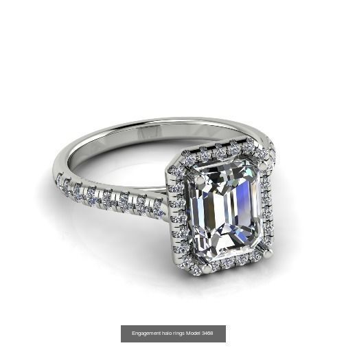 Collection Engagement halo rings 50 model _9