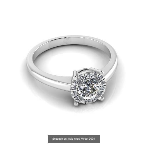 Collection Engagement halo rings 50 model _18