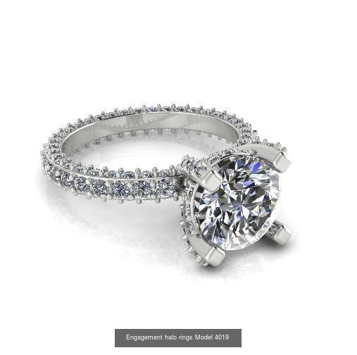 Collection Engagement halo rings 50 model _51