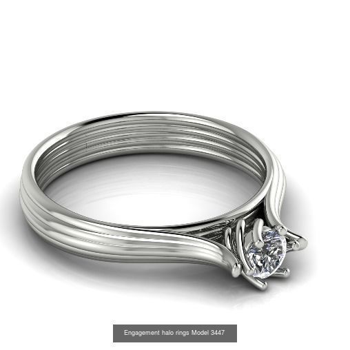 Collection Engagement halo rings 50 model _10
