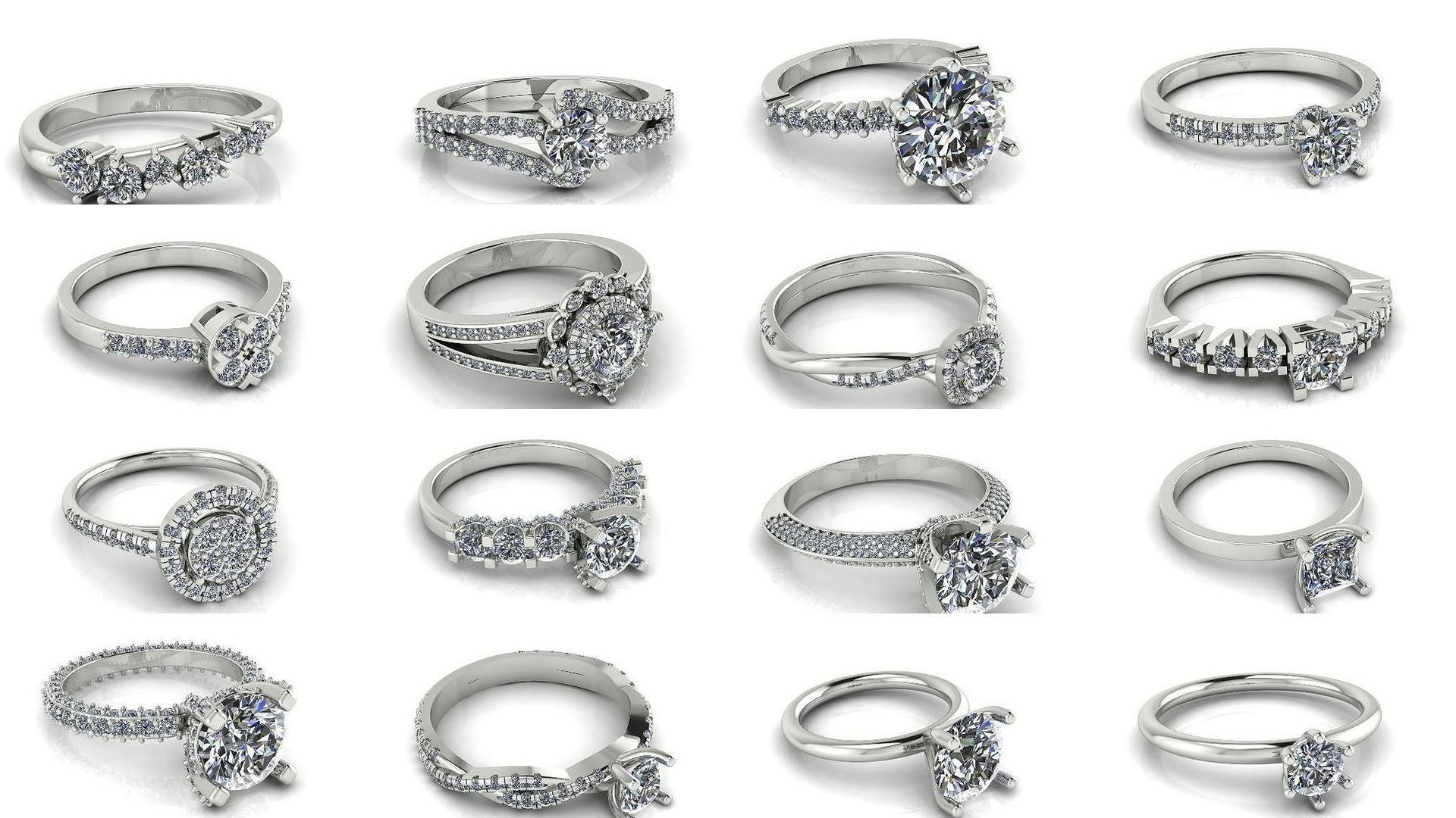 Collection Engagement halo rings 50 model _2