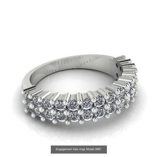 Collection Engagement halo rings 50 model _55