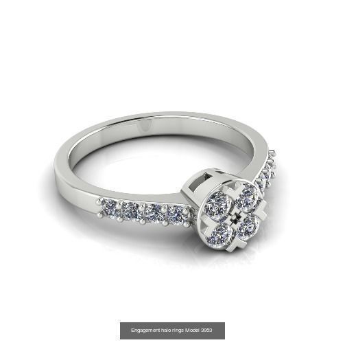 Collection Engagement halo rings 50 model _43