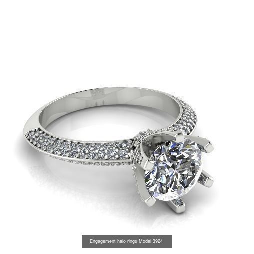 Collection Engagement halo rings 50 model _49