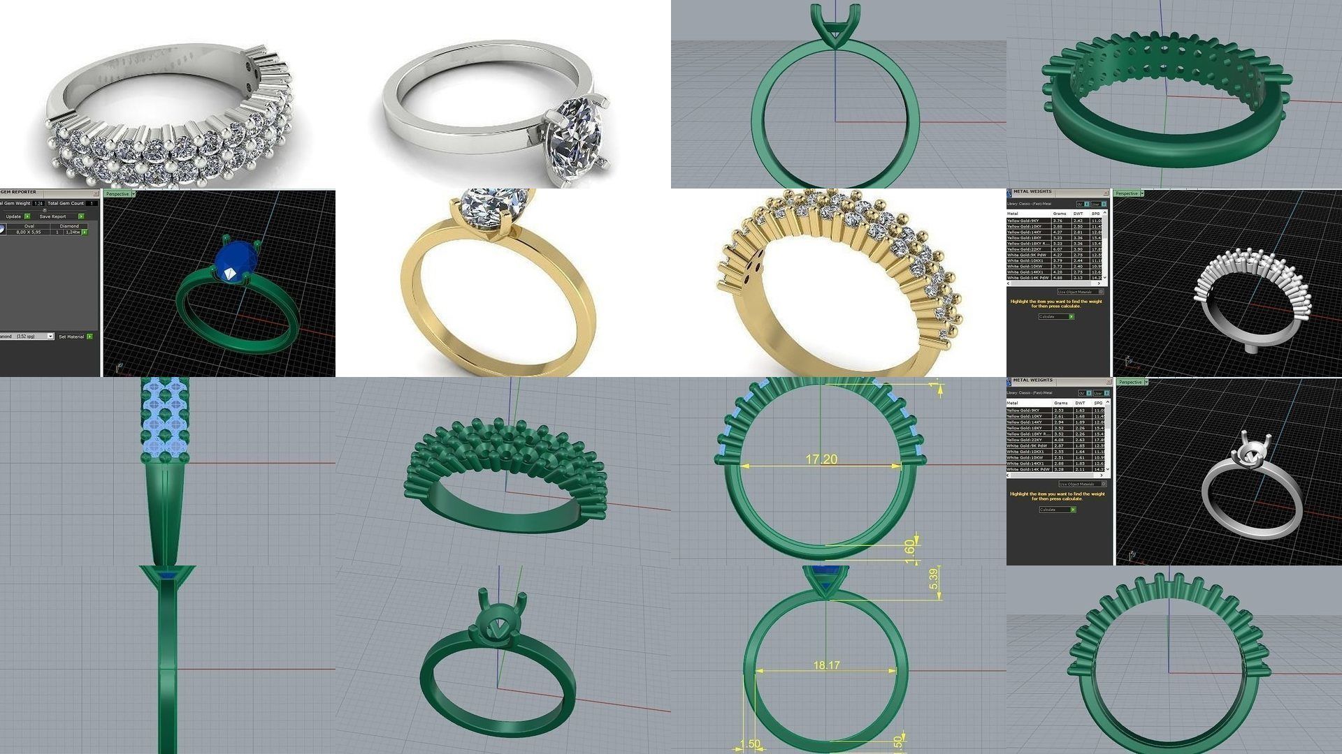 Collection Engagement halo rings 50 model _5