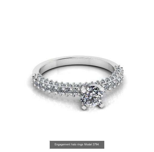 Collection Engagement halo rings 50 model _31