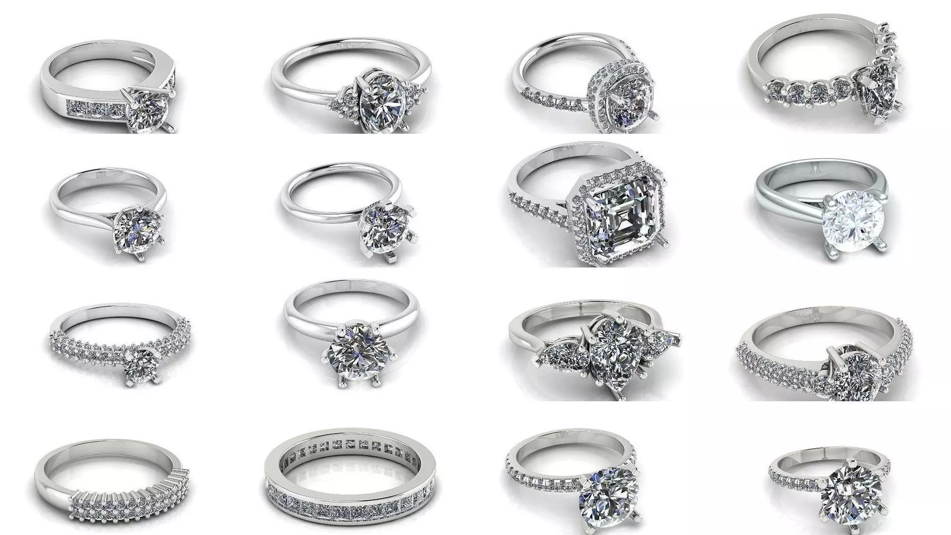 Collection Engagement halo rings 50 model _0